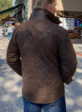 Bergen Mens Quilted Leather Jacket Thor Made in Italy