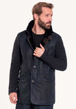 BERGEN OF NORWAY MEN'S OLAF Black SHEARLING COAT - Bergen Of Norway