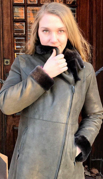 Bergen Of Norway Women's Devon Shearling Coat - Bergen Of Norway