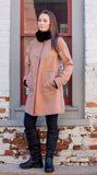 Bergen Of Norway Women's Kari Coat Red Loro Piana Cashmere Luxury Mink Coat - Bergen Of Norway