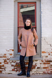 Bergen Of Norway Women's Kari Coat Red Loro Piana Cashmere Luxury Mink Coat - Bergen Of Norway