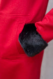 Bergen Of Norway Women's Kari Coat Red Loro Piana Cashmere Luxury Mink Coat - Bergen Of Norway